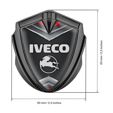 Iveco Fender Emblem Badge Graphite Dark Mesh Grey Pegaso Edition