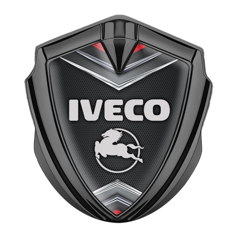 Iveco Fender Emblem Badge Graphite Dark Mesh Grey Pegaso Edition