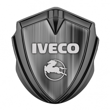 Iveco Emblem Trunk Badge Graphite Grey Strokes Pegaso Logo Edition