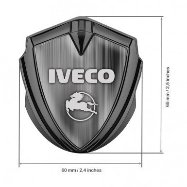 Iveco Emblem Trunk Badge Graphite Grey Strokes Pegaso Logo Edition