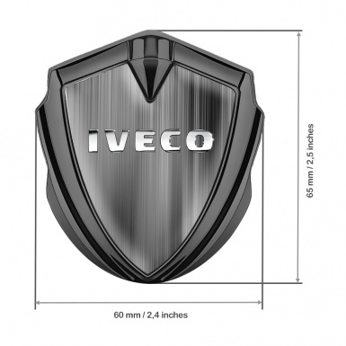 Iveco Emblem Badge Graphite Grey Gradient Chrome Elements Edition