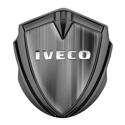 Iveco Emblem Badge Graphite Grey Gradient Chrome Elements Edition