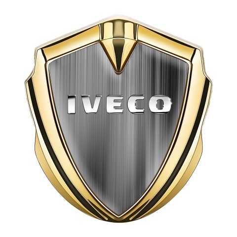 Iveco Emblem Badge Gold Grey Gradient Chrome Elements Edition