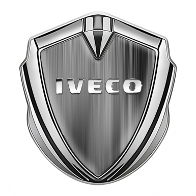 Iveco Emblem Badge Silver Grey Gradient Chrome Elements Edition