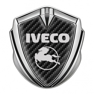 Iveco Domed Emblem Silver Black Carbon Pegaso Logo Edition