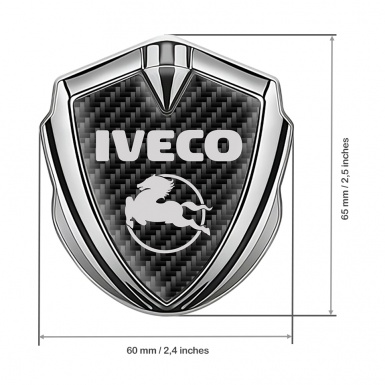 Iveco Domed Emblem Silver Black Carbon Pegaso Logo Edition