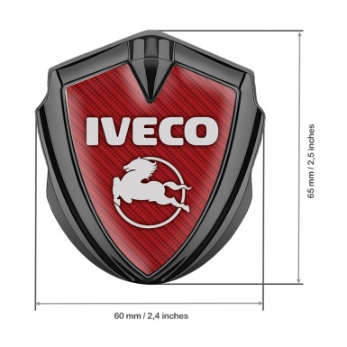 Iveco Emblem Ornament Graphite Red Carbon Pegaso Logo Variant