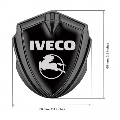 Iveco Bodyside Domed Emblem Graphite Black Base Pegaso Edition