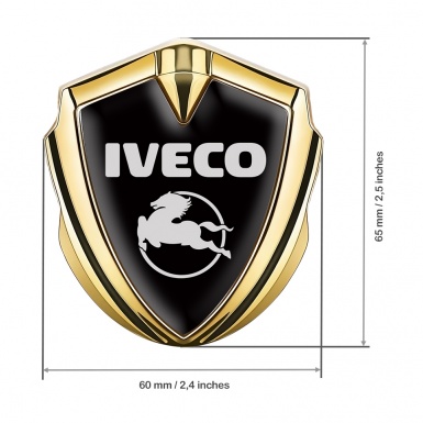 Iveco Bodyside Domed Emblem Gold Black Base Pegaso Edition