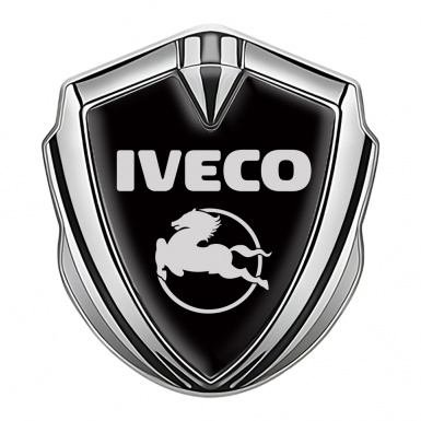 Iveco Bodyside Domed Emblem Silver Black Base Pegaso Edition