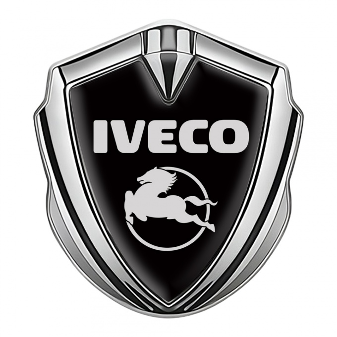 Iveco Bodyside Domed Emblem Silver Black Base Pegaso Edition