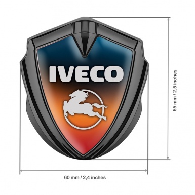 Iveco Emblem Truck Badge Graphite Peach Gradient Pegaso Logo Design