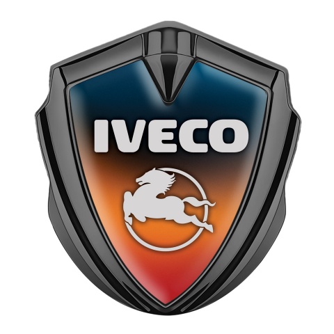 Iveco Emblem Truck Badge Graphite Peach Gradient Pegaso Logo Design