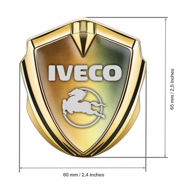 Iveco Bodyside Emblem Self Adhesive Gold Color Gradient Pegaso Logo