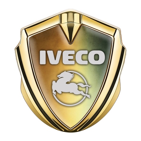 Iveco Bodyside Emblem Self Adhesive Gold Color Gradient Pegaso Logo