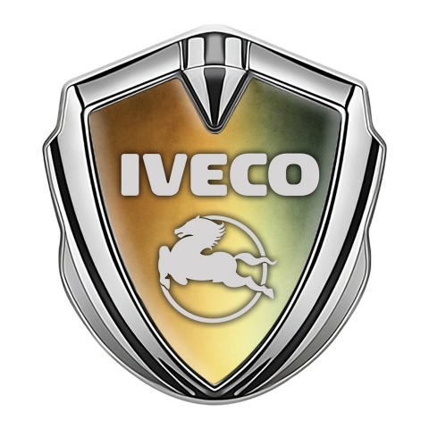 Iveco Bodyside Emblem Self Adhesive Silver Color Gradient Pegaso Logo