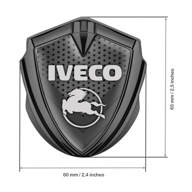 Iveco Metal Domed Emblem Graphite Dark Grate Pegaso Symbol Edition