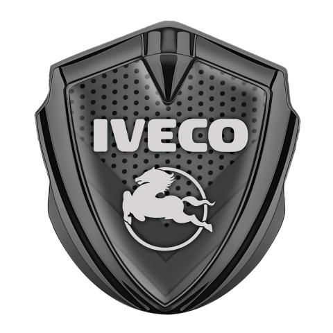 Iveco Metal Domed Emblem Graphite Dark Grate Pegaso Symbol Edition