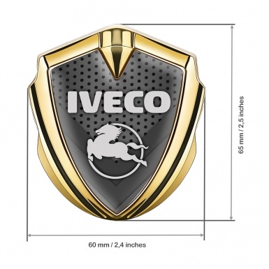 Iveco Metal Domed Emblem Gold Dark Grate Pegaso Symbol Edition