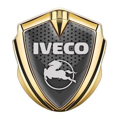 Iveco Metal Domed Emblem Gold Dark Grate Pegaso Symbol Edition