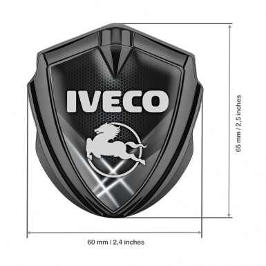 Iveco Badge Self Adhesive Graphite White Hex Pegaso Symbol Edition