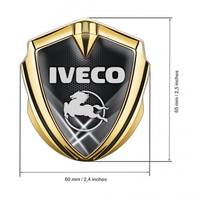 Iveco Badge Self Adhesive Gold White Hex Pegaso Symbol Edition