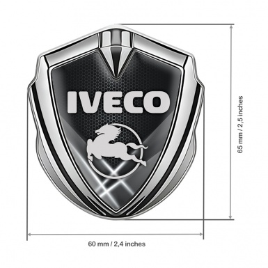 Iveco Badge Self Adhesive Silver White Hex Pegaso Symbol Edition