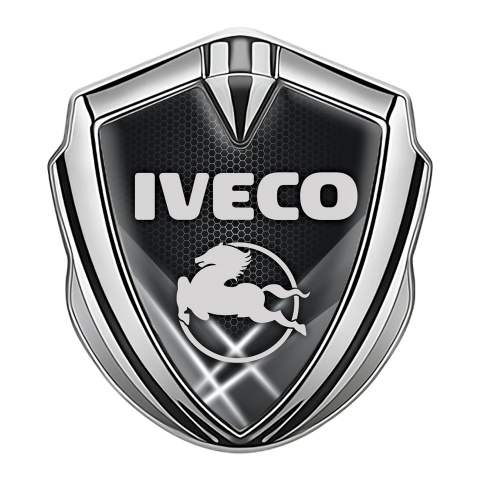 Iveco Badge Self Adhesive Silver White Hex Pegaso Symbol Edition