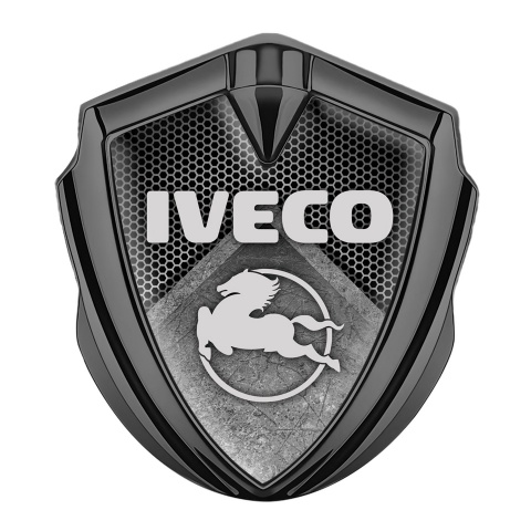 Iveco Emblem Fender Badge Graphite Grey Hex Stone Slab Pegaso Symbol