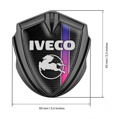 Iveco Fender Emblem Badge Graphite Black Carbon Pegaso Edition