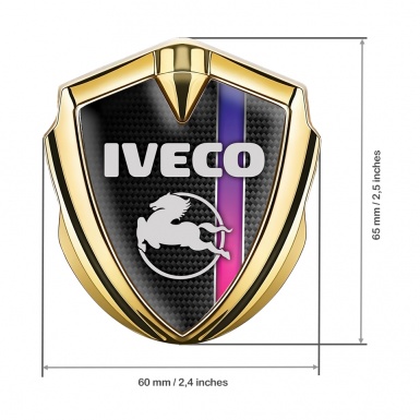 Iveco Fender Emblem Badge Gold Black Carbon Pegaso Edition