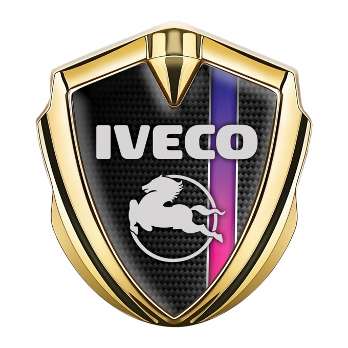 Iveco Fender Emblem Badge Gold Black Carbon Pegaso Edition