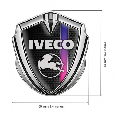 Iveco Fender Emblem Badge Silver Black Carbon Pegaso Edition