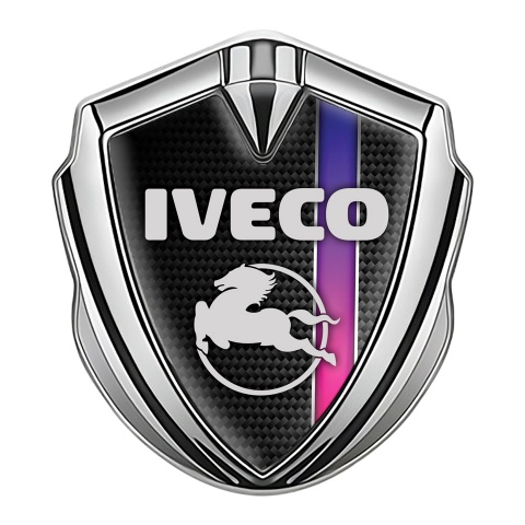 Iveco Fender Emblem Badge Silver Black Carbon Pegaso Edition