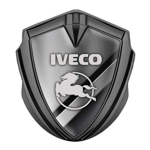 Iveco Emblem Self Adhesive Graphite Polished Metal Plate Pegaso Logo