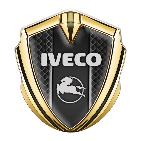 Iveco Emblem Badge Gold Waffle Texture Pegaso Symbol Edition
