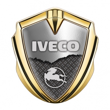 Iveco Emblem Ornament Gold Treadplate Torn Metal Pegaso Edition