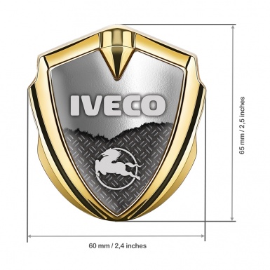 Iveco Emblem Ornament Gold Treadplate Torn Metal Pegaso Edition