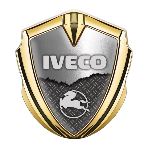 Iveco Emblem Ornament Gold Treadplate Torn Metal Pegaso Edition