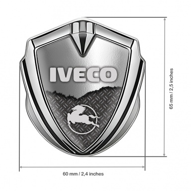 Iveco Emblem Ornament Silver Treadplate Torn Metal Pegaso Edition