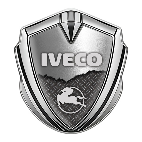 Iveco Emblem Ornament Silver Treadplate Torn Metal Pegaso Edition