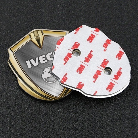 Iveco Bodyside Domed Emblem Gold Brushed Metal Pegaso Symbol