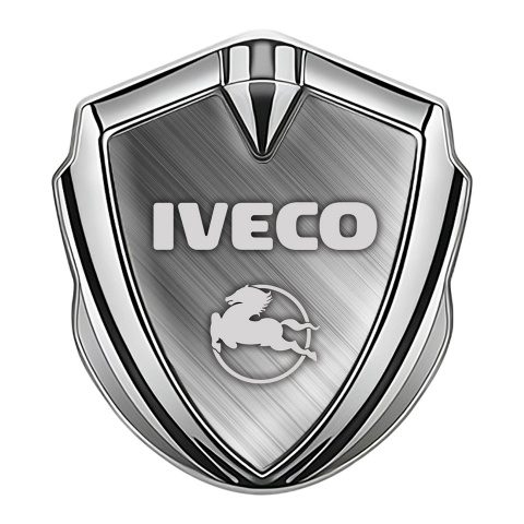 Iveco Bodyside Domed Emblem Silver Brushed Metal Pegaso Symbol