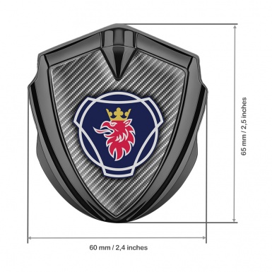 Scania Bodyside Emblem Self Adhesive Graphite Light Carbon Griffin Logo