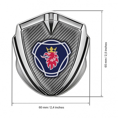 Scania Bodyside Emblem Self Adhesive Silver Light Carbon Griffin Logo