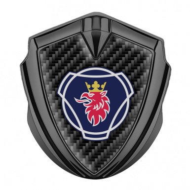 Scania Fender Emblem Badge Graphite Black Carbon Blue Griffin Design