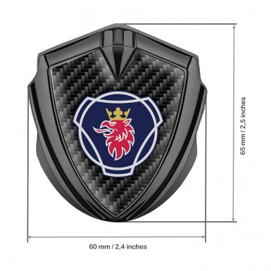 Scania Fender Emblem Badge Graphite Black Carbon Blue Griffin Design