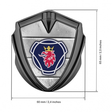 Scania Domed Emblem Graphite Stone Slab Texture Big Griffin Edition