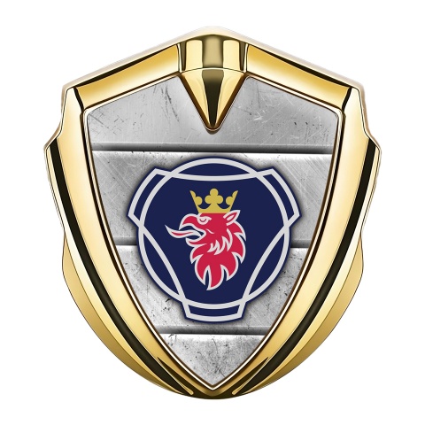 Scania Domed Emblem Gold Stone Slab Texture Big Griffin Edition