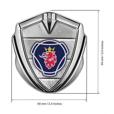 Scania Domed Emblem Silver Stone Slab Texture Big Griffin Edition